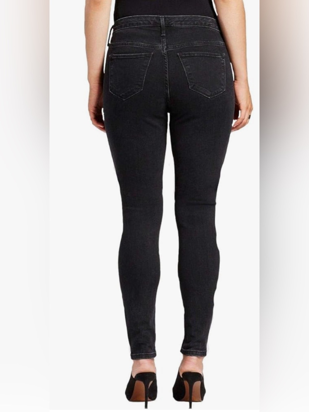 Mossimo Black Curvy Skinny Jeans High Rise Slim Fit 6 or 28 L Long - Picture 3 of 10